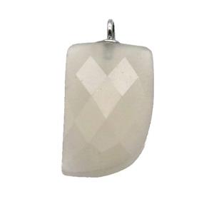 white MoonStone pendant, faceted knife, approx 10-16mm [GM14610]