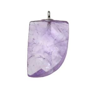 purple Amethyst pendant, faceted knife, approx 10-16mm [GM14614]
