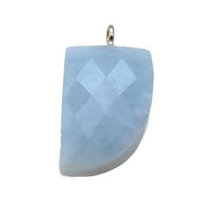 blue Aquamarine pendant, faceted knife, approx 10-16mm [GM14615]