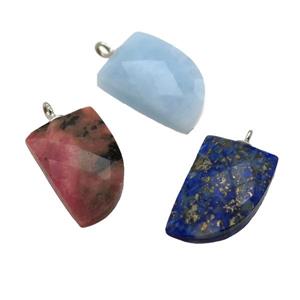 mix Gemstone pendant, faceted knife, approx 10-16mm [GM14618]