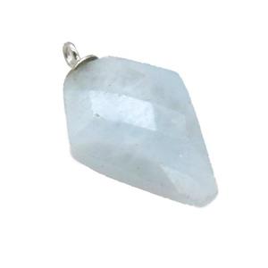 blue Aquamarine pendant, faceted arrowhead, approx 11-16mm [GM14622]