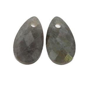 Labradorite pendant, faceted teardrop, approx 9-15mm [GM14634]
