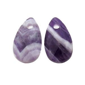 Dogtooth Amethyst pendant, faceted teardrop, approx 9-15mm [GM14635]