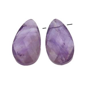 purple Amethyst pendant, faceted teardrop, approx 9-15mm [GM14637]