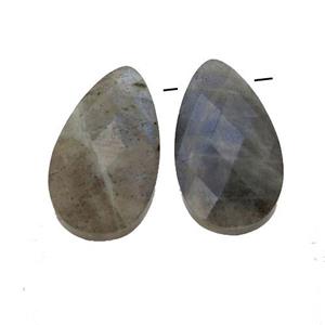 Labradorite pendant, faceted teardrop, approx 9-15mm [GM14638]