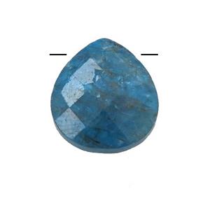 blue Apatite pendant, faceted teardrop, approx 13-14mm [GM14643]