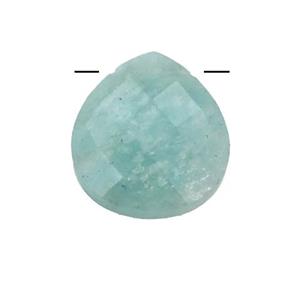 green Amazonite pendant, faceted teardrop, approx 13-14mm [GM14645]