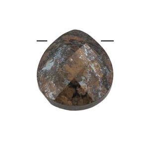 Bronzite pendant, faceted teardrop, approx 13-14mm [GM14647]