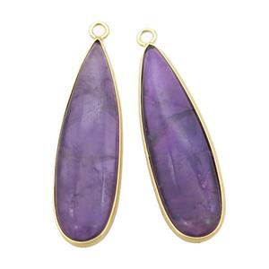 Amethyst teardrop pendant, approx 10-35mm [GM14658]