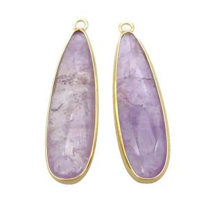 lt.purple Amethyst teardrop pendant, approx 10-35mm [GM14659]