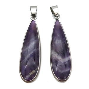 dogtooth Amethyst teardrop pendant, approx 10-35mm [GM14663]
