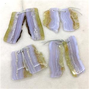natural blue lace agate slab pendant freeform slice, approx 15-40mm [GM14714]