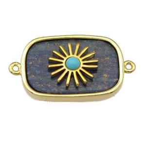 Lapis Lazuli rectangel connector, approx 16-22mm [GM14761]