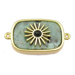 African Turquoise rectangle connector, approx 16-22mm [GM14766]