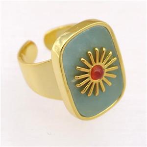 green Amazonite Rings, approx 16-22mm [GM14790]