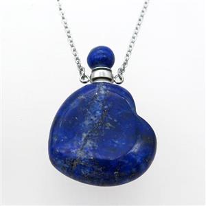 blue Lapis Lazuli perfume bottle Necklace, approx 28-30mm, 50cm length [GM14865]