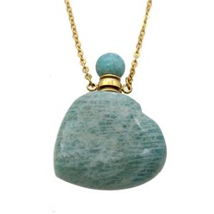 green Amazonite perfume bottle Necklace, approx 28-30mm, 50cm length [GM14870]