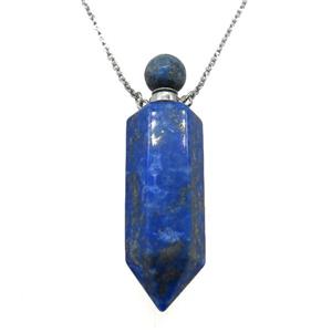 blue Lapis perfume bottle Necklace, approx 16-60mm [GM14883]