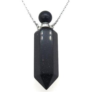 blue SandStone perfume bottle Necklace, approx 16-60mm [GM14885]