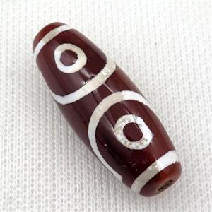Dzi Agate barrel beads, approx 16-40mm [GM15130]