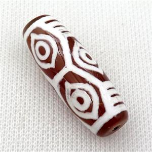 Dzi Agate barrel beads, approx 16-40mm [GM15133]