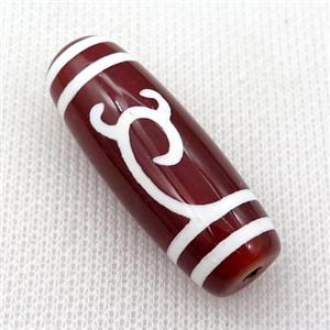 Dzi Agate barrel beads, approx 16-40mm [GM15134]