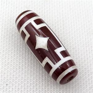 Dzi Agate barrel beads, approx 16-40mm [GM15135]