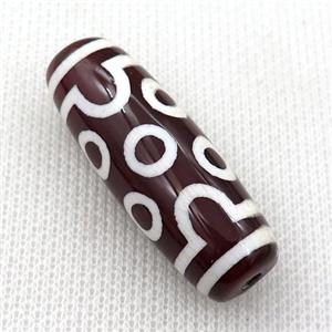 Dzi Agate barrel beads, approx 16-40mm [GM15137]