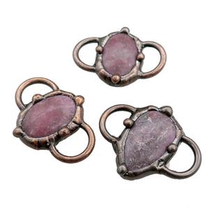 rhodonite connector, antique red, approx 20-30mm [GM15165]