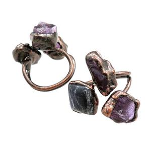 mix Gemstone Rings, adjustable, antique red, approx 10-18mm, 20mm dia [GM15193]