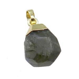Labradorite pendant, faceted teardrop, approx 12-16mm [GM15241]