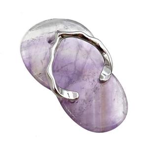 amethyst shoes pendant, approx 23-40mm [GM15298]