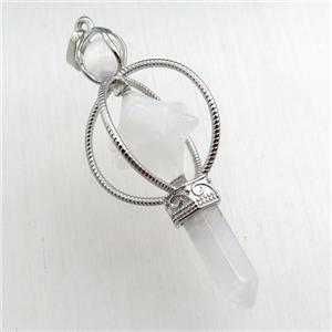 clear quartz magicwand pendant, approx 8-60mm [GM15396]