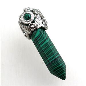 synthetic malachite bullet pendant, approx 10-55mm [GM15404]
