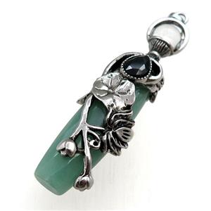 green aventurine stick pendant, approx 16-60mm [GM15422]