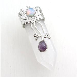 clear quartz arrowhead pendant, approx 18-60mm [GM15429]