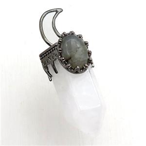 clear quartz bullet pendant, approx 15-55mm [GM15438]