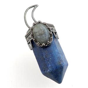 blue lapis bullet pendant, approx 15-55mm [GM15445]
