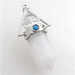 clear quartz bullet pendant, approx 15-55mm [GM15447]
