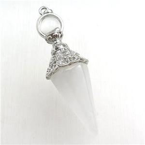 clear quartz pendulum pendant, approx 18-55mm [GM15458]