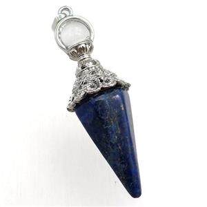 lapis lazuli pendulum pendant, approx 18-55mm [GM15461]