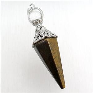 tiger eye stone pendulum pendant, approx 18-55mm [GM15465]