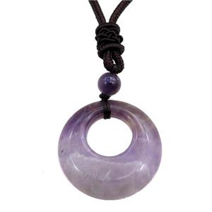 amethyst necklace, approx 25mm, 3mm [GM15523]
