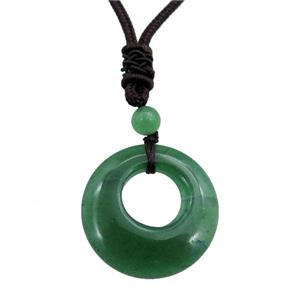 green aventurine necklace, approx 25mm, 3mm [GM15527]