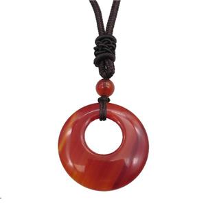 red carnelian necklace, approx 25mm, 3mm [GM15534]