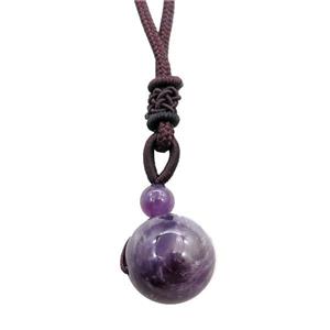 amethyst necklace, approx 16mm, 3mm [GM15544]