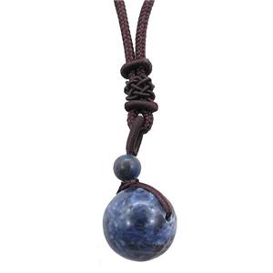 blue sodalite necklace, approx 16mm, 3mm [GM15546]