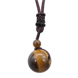tiger eye stone necklace, approx 16mm, 3mm [GM15548]