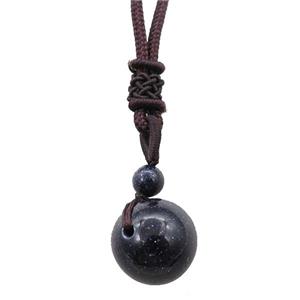 blue sandstone necklace, approx 16mm, 3mm [GM15550]