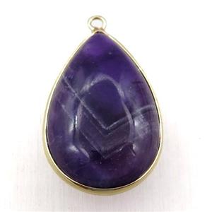 Amethyst teardrop pendant, approx 20-30mm [GM15691]